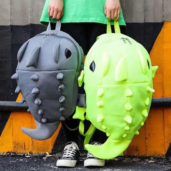 🌺 DRAGON BACKPACK BAG MID BLACK DINO DINOSAUR RAVE FUN TEEN TREND FESTIVAL - Picture 5 of 11